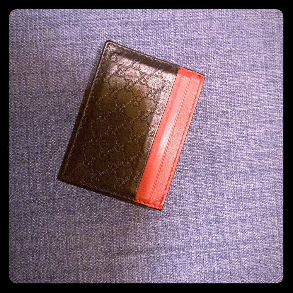 Gucci bicolor card holder
